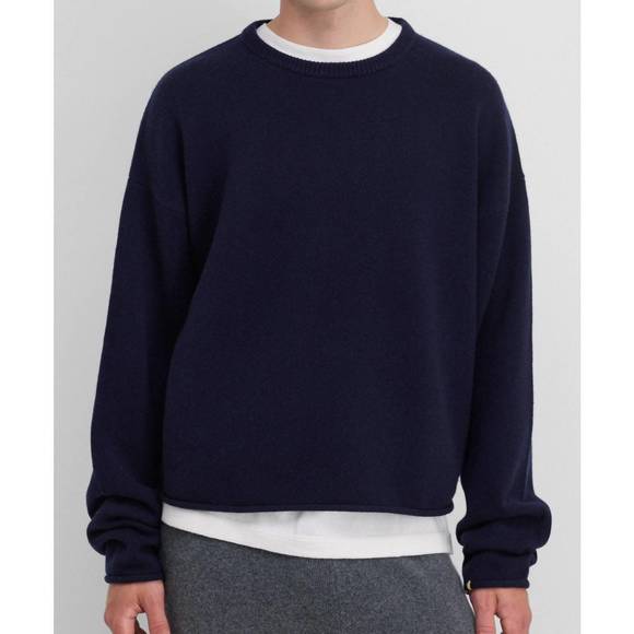 NEW EXTREME CASHMERE crewneck comfy sweater in navy - Picture 1 of 2